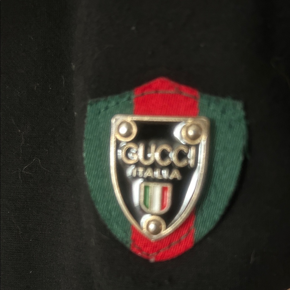 Gucci Black Track Pants with Red & Green Stripe Cuffs - Picture 5 of 9